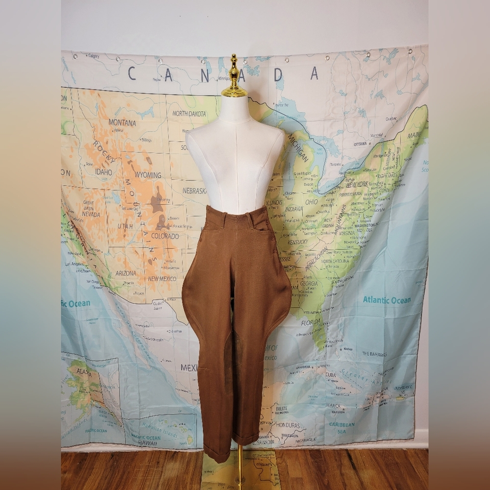 Vintage English Riding Togs With Suded Knee Pads Pants Trousers